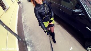 Jeny Smith public nudity on the road