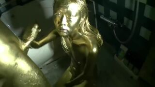 Gold painted Japanese sex