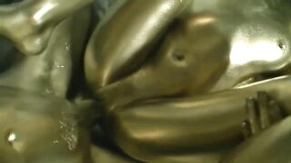 Gold painted Japanese sex