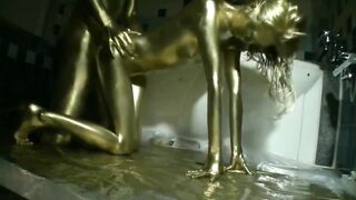 Gold painted Japanese sex
