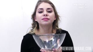 Premium Bukkake - Julie Red swallows 54 huge mouthful cum loads