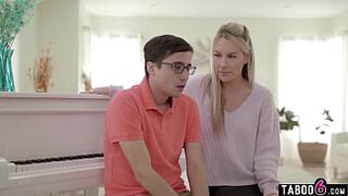 Busty MILF piano teacher Bunny Madison gave incentive to her young student