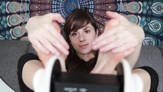 ASMR Intense whisper ear massage with feet, sweet temptation