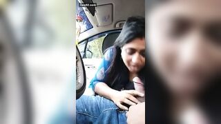 Indian Girl Sucking Dick in Car