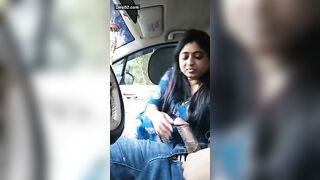 Indian Girl Sucking Dick in Car