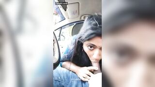 Indian Girl Sucking Dick in Car