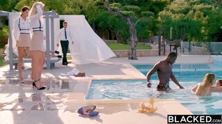 BLACKED BBC-hungry Kaisa & Eveline seduce hotel employee