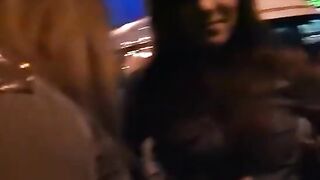 Hard outdoor fuck for a party girl