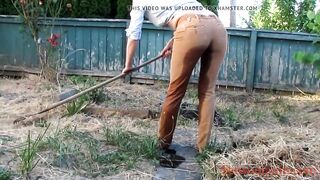 slave life Pants Pissing peeing outdoors