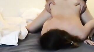 wife on all fours showing off her beautiful tits