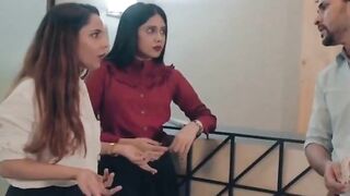 Boss Seduce the Secretarys and Fuck 2 Girls
