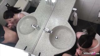 German Step Sister Seduce to Fuck in Bathroom bei Brother