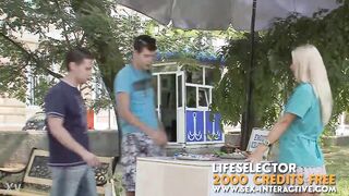 Big Tits Prank Outdoor Interactive