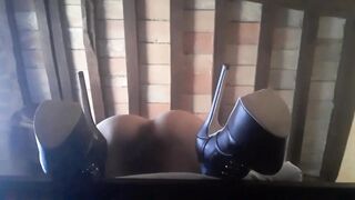 Laura On Heels model 2021 bound on a table and roughly fucked