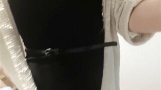 Big dildo in the dressing room