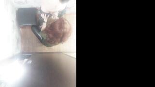 red-haired beauty seduced an unfamiliar builder