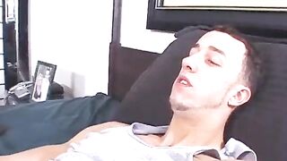 Jerking off while waiting for step-mom to barge in