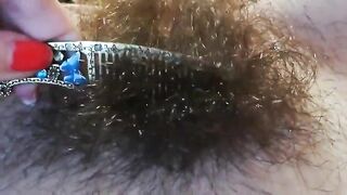 Hot hairy pussy has big orgasms