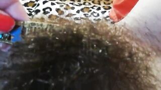 Hot hairy pussy has big orgasms
