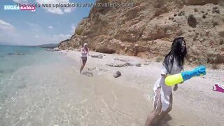 Summer Wet Beach Orgasm