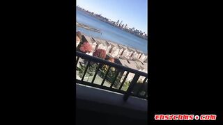 Balcony cocksucking