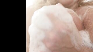 Showering Mature Blond BBW MILF Pure Real Big assets