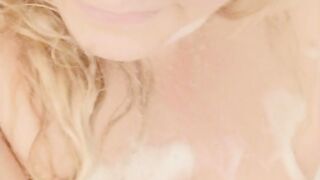 Showering Mature Blond BBW MILF Pure Real Big assets