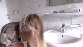Beautiful German blonde from DeutscheHuren.Info gets creampie