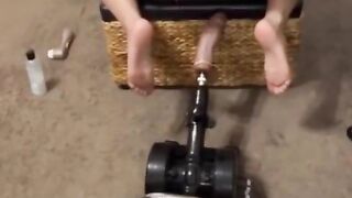 TRYING OUT NEW SEX MACHINE