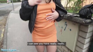 Public Agent Spanish Babe in Tight Dress Fucked Outside