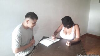 I tutor a foreign exchange student but had to END class because her Tits were Too BIG