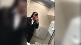 hot flight attendant livestreams hot cam show