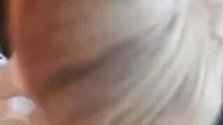 She looks right in his eyes just before he cum on her face.