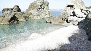 Amateurin am Strand