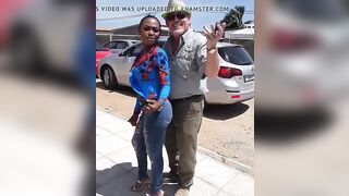 Me step dad with a black hoe in Kenya