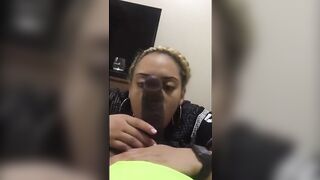 Teen giving gift sloppy head