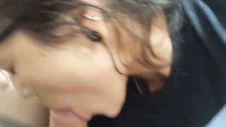 Getting the baby sitter off while I fuck her face