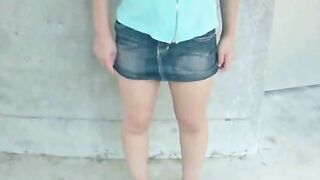 My slave  Outdoor urination  Pussy Play