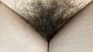 extreme close up on my hairy pussy huge bush 4k HD video hairy fetish