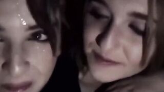 2 sisters sucking cock in movie theater