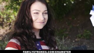 FamilyStrokes - Sexy Milf Joins Step-Son & Daughter In Three