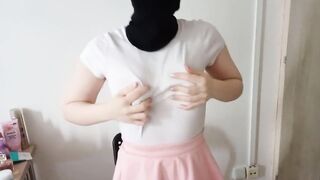 Striptease And Masturbation In Cute Outfit