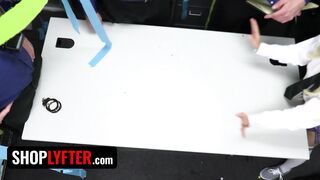 - Blonde Teen Caught Stealing For The Third Time And Gets Gangbang By The Sec...