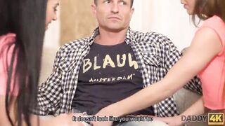 DADDY4K. Handsome stepdad has FFM threesome with teen stepda