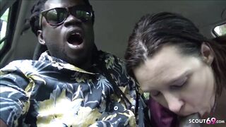 Real German Street Hooker Fuck by Huge Black Cock in Car