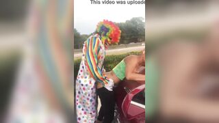 Gibby The Clown fucks Jasamine Banks outside in broad daylight