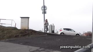 Naughty girls so desperate to empty their bladders