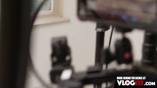 Skinny Blonde Kyler Quinn Squirts Hard Behind Scene