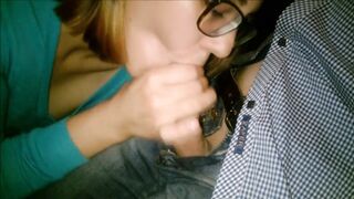 Public Blowjob in the bar - cocktail with cum