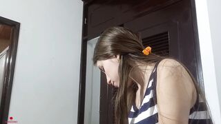 my gives me a great blowjob on family vacation